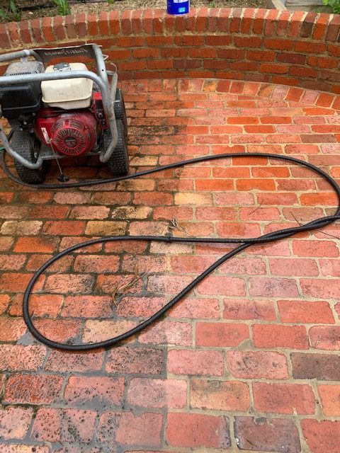 pressure cleaning bricks - before & after